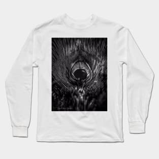 Eye Of The Peacock - Black and White Long Sleeve T-Shirt
